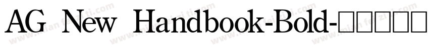 AG New Handbook-Bold字体转换